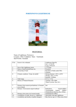Portonovo Lighthouse Proforma