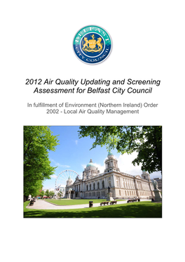 2012 Air Quality Updating and Screening Assessment for Belfast City Council