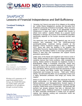 Lessons of Financial Independence and Self-Sufficiency