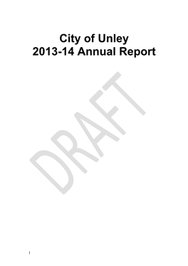 City of Unley 2013-14 Annual Report