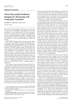 Gated Myocardial Perfusion Imaging for Measuring Left