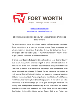 Dé Sus Mejores Golpes De Golf En Los Increíbles Campos De Fort Worth