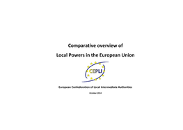 Comparative Overview of Local Powers in the European Union