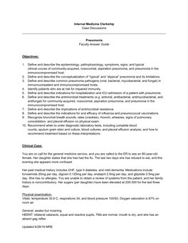 Updated 6/28/19 MRE Internal Medicine Clerkship Case