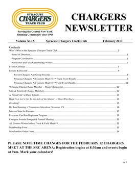 Chargers Newsletter Is Published Monthly and Jim Mccaul Peter Rhodes Delivered to Members and Subscribers Via Non-Profit Post