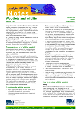 Woodlots and Wildlife (VIC)