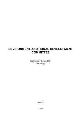 Environment and Rural Development Committee