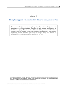 This Chapter Identifies Ways to Strengthen Public Ethics and the Identification and Management of Conflict-Of-Interest Situation