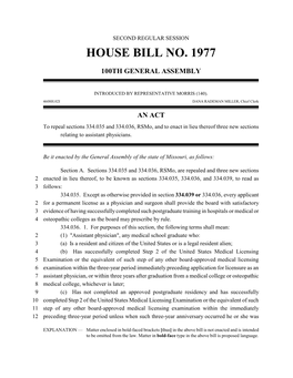 House Bill No. 1977