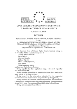 Conseil De L'europe Council of Europe Cour Européenne Des Droits De L'homme European Court of Human Rights