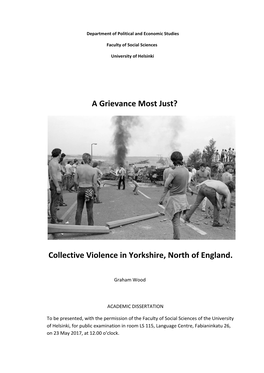 Collective Violence in Yorkshire, North of England