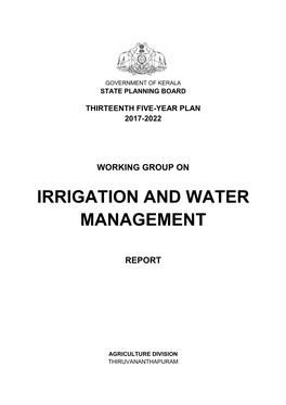 1.7 Irrigation and Water Management
