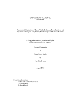 Laban” Methods: Gender, Power Relations, and Negotiated Meanings in Early Twenty-First Century South Korea’S Modernity