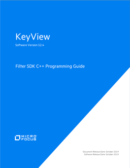 IDOL Keyview Filter SDK 12.4 C++ Programming Guide