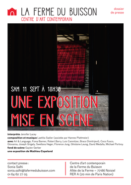 Une Exposition Mise En Scène