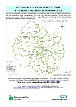 St Martins & Hinton Ward Profile