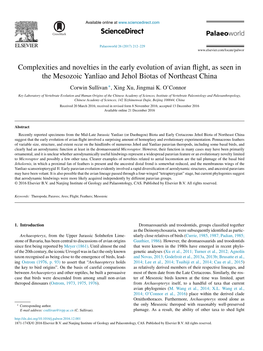 Complexities and Novelties in the Early Evolution of Avian Flight, As