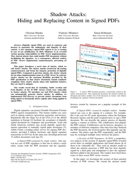 Shadow Attacks: Hiding and Replacing Content in Signed Pdfs