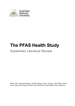 The PFAS Health Study Systematic Literature Review