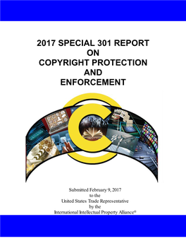 2017 Special 301 Report on Copyright Protection and Enforcement