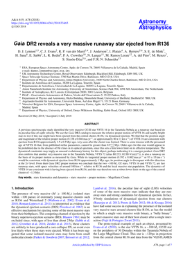 Gaia DR2 Reveals a Very Massive Runaway Star Ejected from R136 D