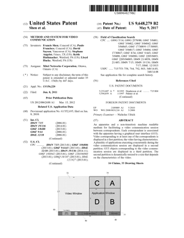 (12) United States Patent (10) Patent No.: US 9,648,279 B2 Shen Et Al