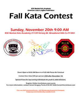 Fall Kata Contest