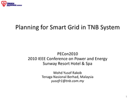 Malaysia: Roadmap for a Smart, Efficient & Reliable Grid to Meet Future Electricity Demand