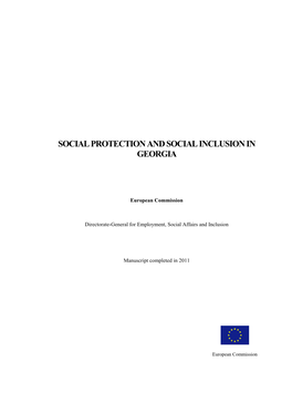 Social Protection and Social Inclusion in Georgia