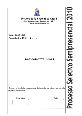 Prova De Conhecimentos Gerais