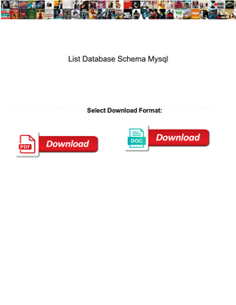 List Database Schema Mysql