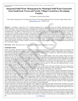 78. Integrated Solid Waste Management for Multipal Solid