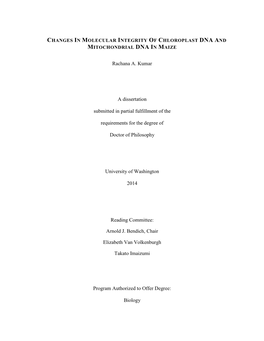 Rachana A. Kumar a Dissertation Submitted in Partial Fulfillment Of