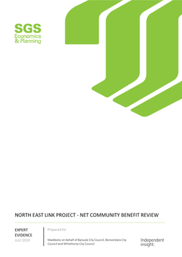 North East Link Project - Net Community Benefit Review