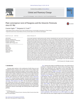 Plate Convergence West of Patagonia and the Antarctic Peninsula Since 61 Ma