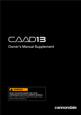 Owner's Manual Supplement