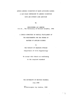 Anoxic-Aerobic Digestion of Waste Activated Sludge A