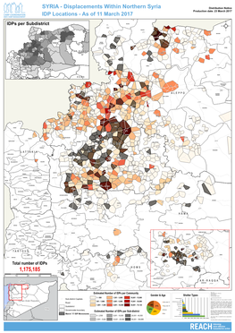 SYRIA - Displacements Within Northern Syria Distribution Notice Production Date: 23 March 2017 IDP Locations - As of 11 March 2017