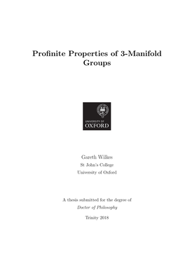 Profinite Properties of 3-Manifold Groups