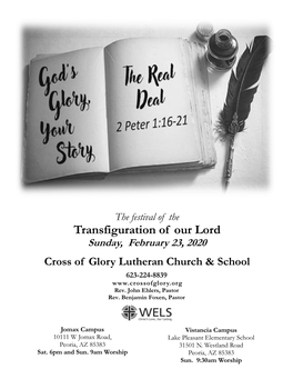 Cross of Glory Worship Bulletin