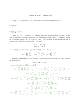 Example 04 Group SU(2)