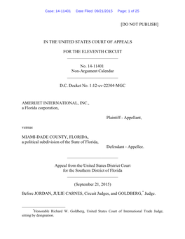 Amerijet International, Inc. V. Miami-Dade