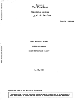 World Bank Document