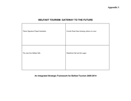 Belfast Integrated Strategic Tourism Framework Appendix 1