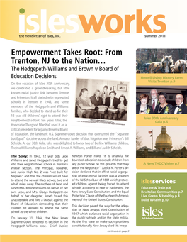 From Trenton, NJ to the Nation… the Hedgepeth-Williams and Brown V Board Of