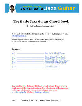 The Basic Jazz Guitar Chord Book