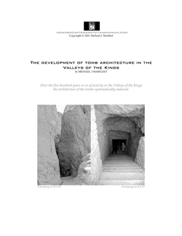 The Development of Tomb Architecture in the Valleys of the Kings by MICHAEL J MARFLEET