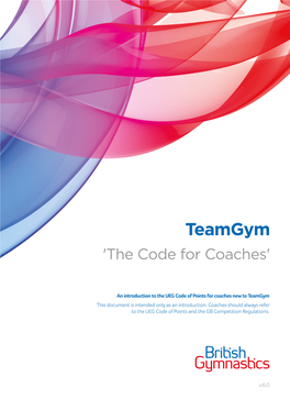 Teamgym Code for Coaches V.6.0