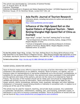 Influence of the High-Speed Rail on the Spatial