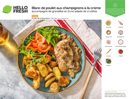 Blanc De Poulet Aux Champignons À La Crème